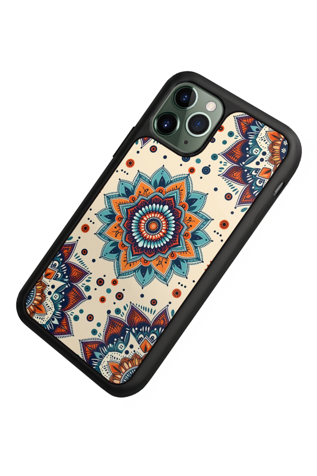 iPhone 11 Pro Uyumlu Mandaal Tasarımlı Glossy Premium Kılıf
