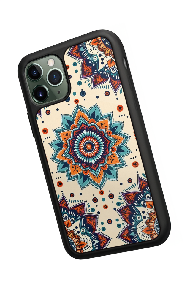 iPhone 11 Pro Uyumlu Mandaal Tasarımlı Glossy Premium Kılıf