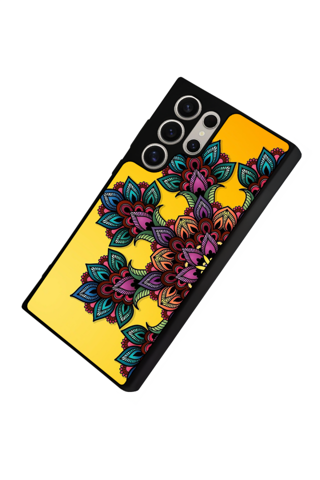 Samsung Galaxy S23 Ultra Uyumlu Mandala Tasarımlı Glossy Premium Kılıf