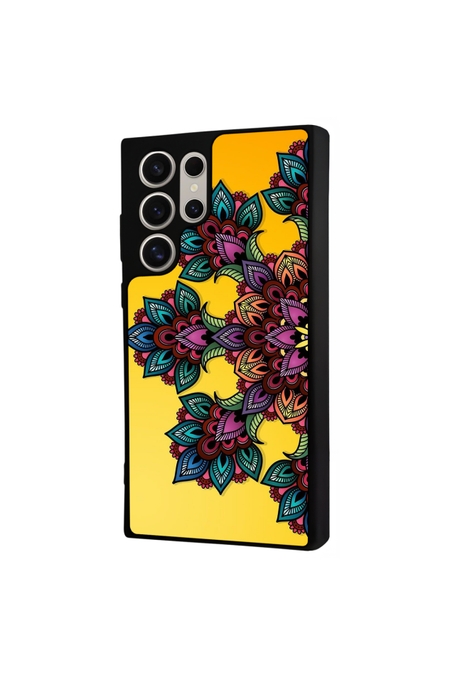 Samsung Galaxy S23 Ultra Uyumlu Mandala Tasarımlı Glossy Premium Kılıf