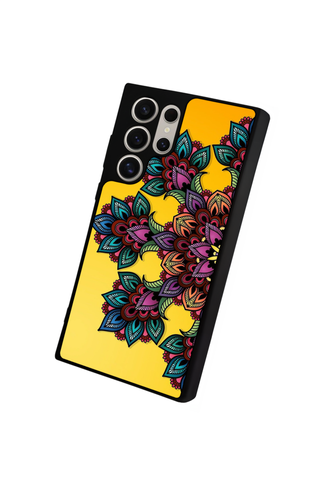 Samsung Galaxy S23 Ultra Uyumlu Mandala Tasarımlı Glossy Premium Kılıf