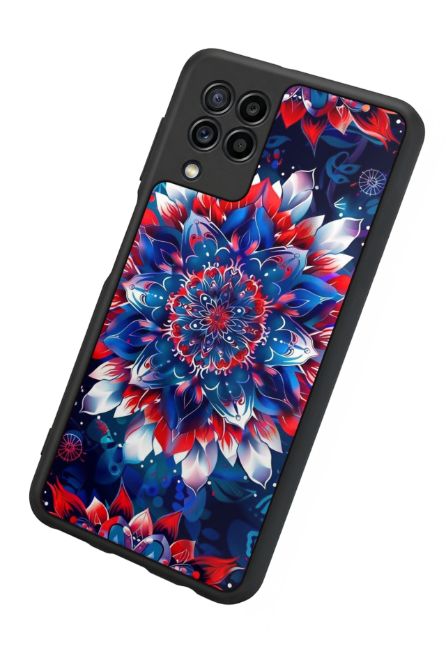 Samsung Galaxy M22 Uyumlu Mandala Tasarımlı Glossy Premium Kılıf
