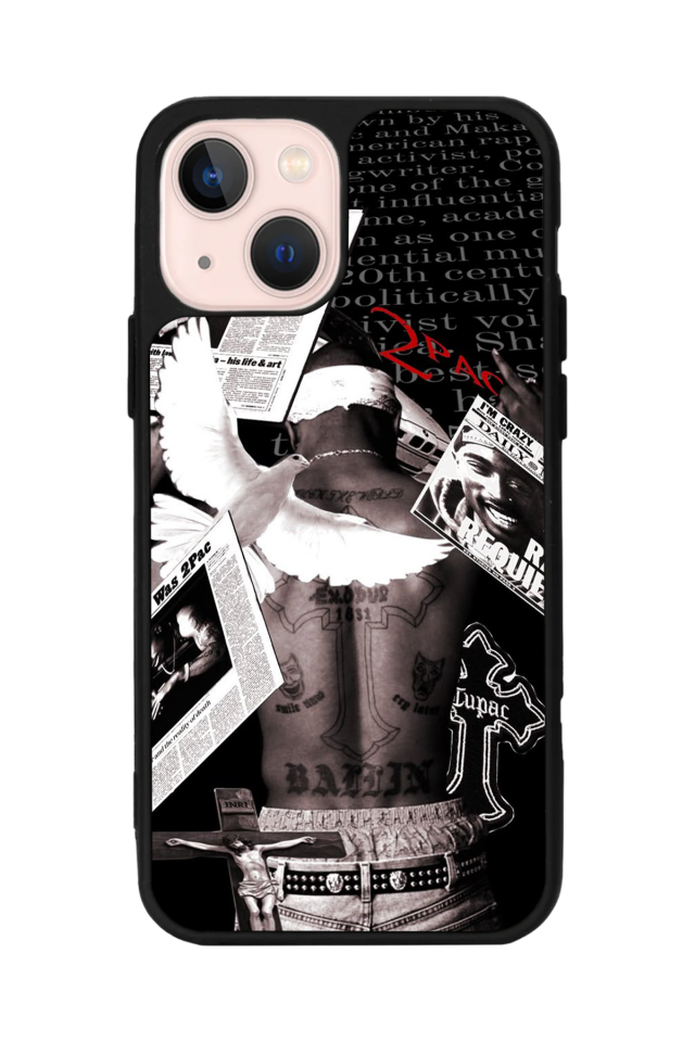 iPhone 13/14 Uyumlu Tupac Tasarımlı Glossy Premium Kılıf
