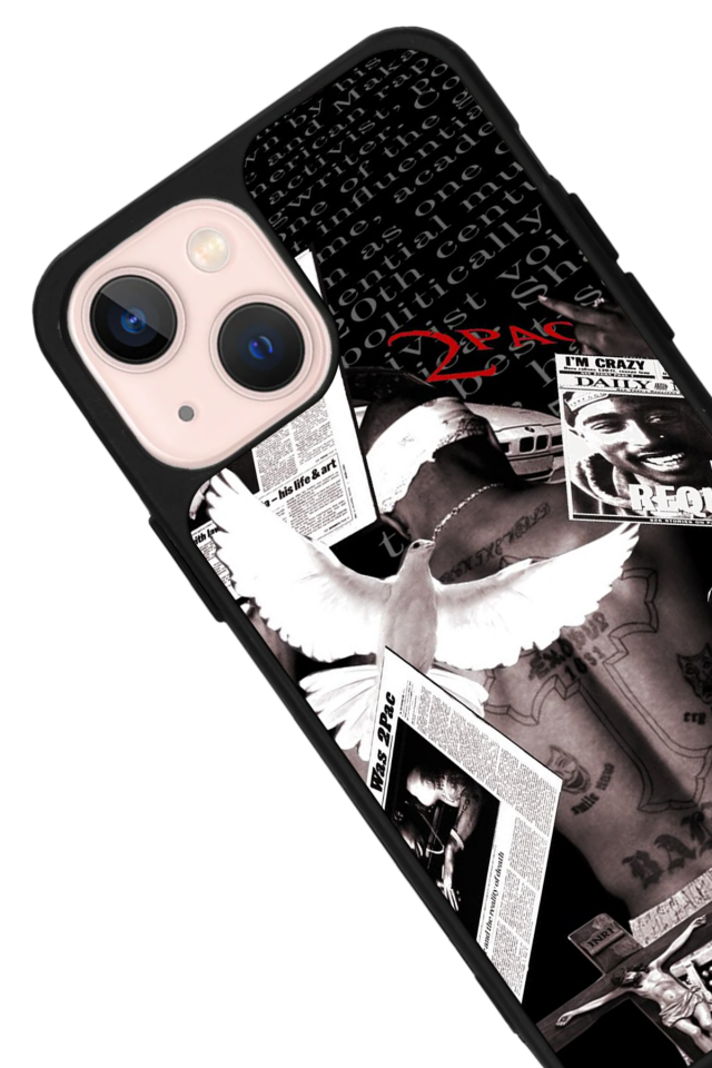 iPhone 13/14 Uyumlu Tupac Tasarımlı Glossy Premium Kılıf