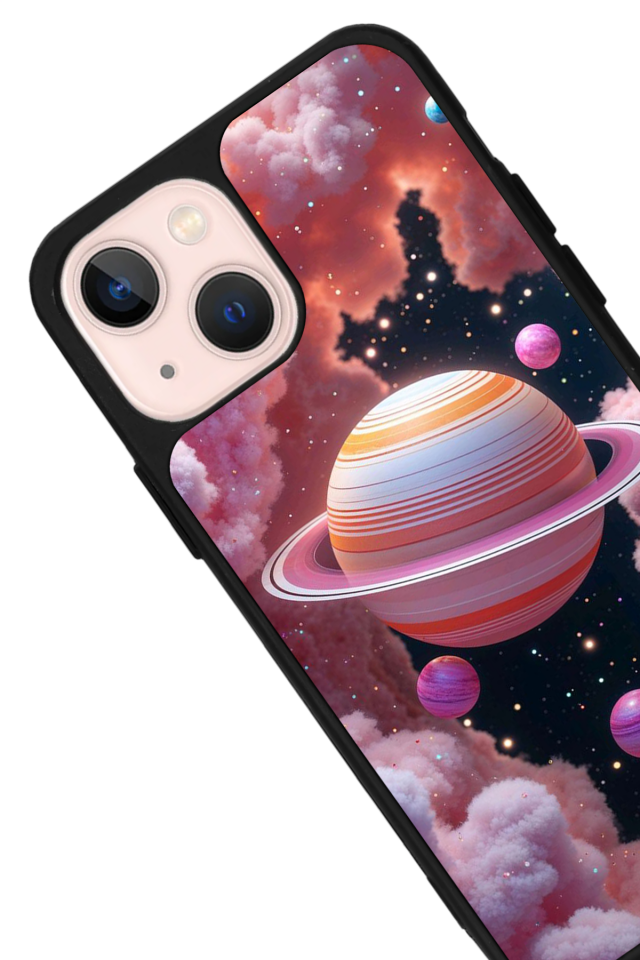 iPhone 14 Plus Uyumlu Uzay Tasarımlı Glossy Premium Kılıf