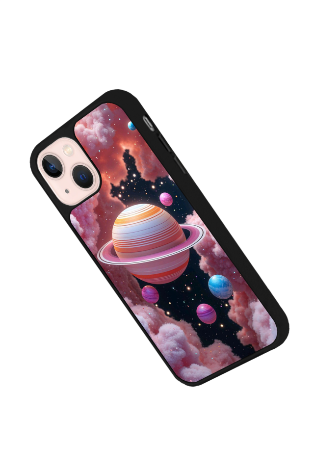 iPhone 14 Plus Uyumlu Uzay Tasarımlı Glossy Premium Kılıf
