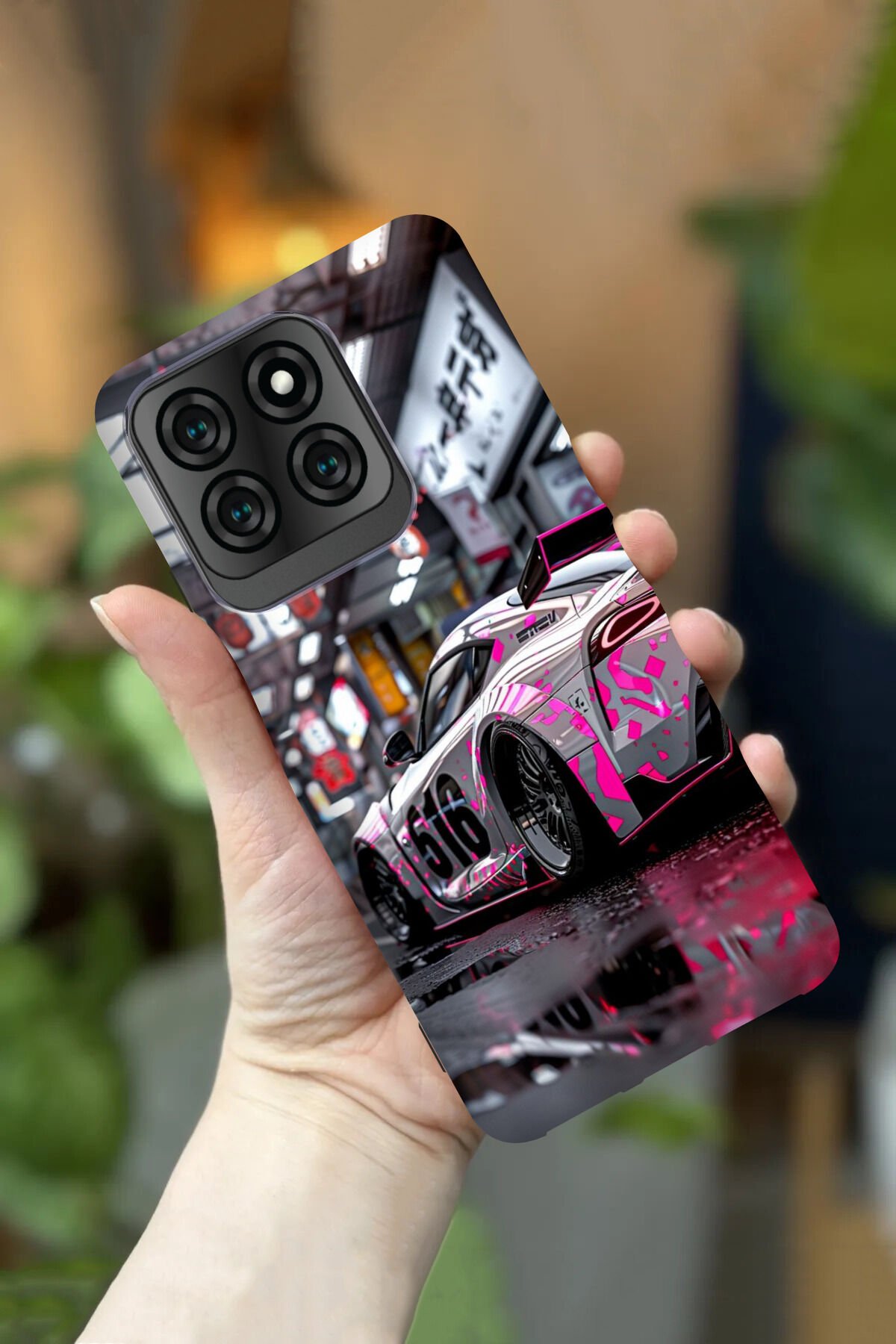 Reeder S71 Uyumlu Kamera Korumalı Supra Araba Desenli HD Baskılı Silikon Kılıf