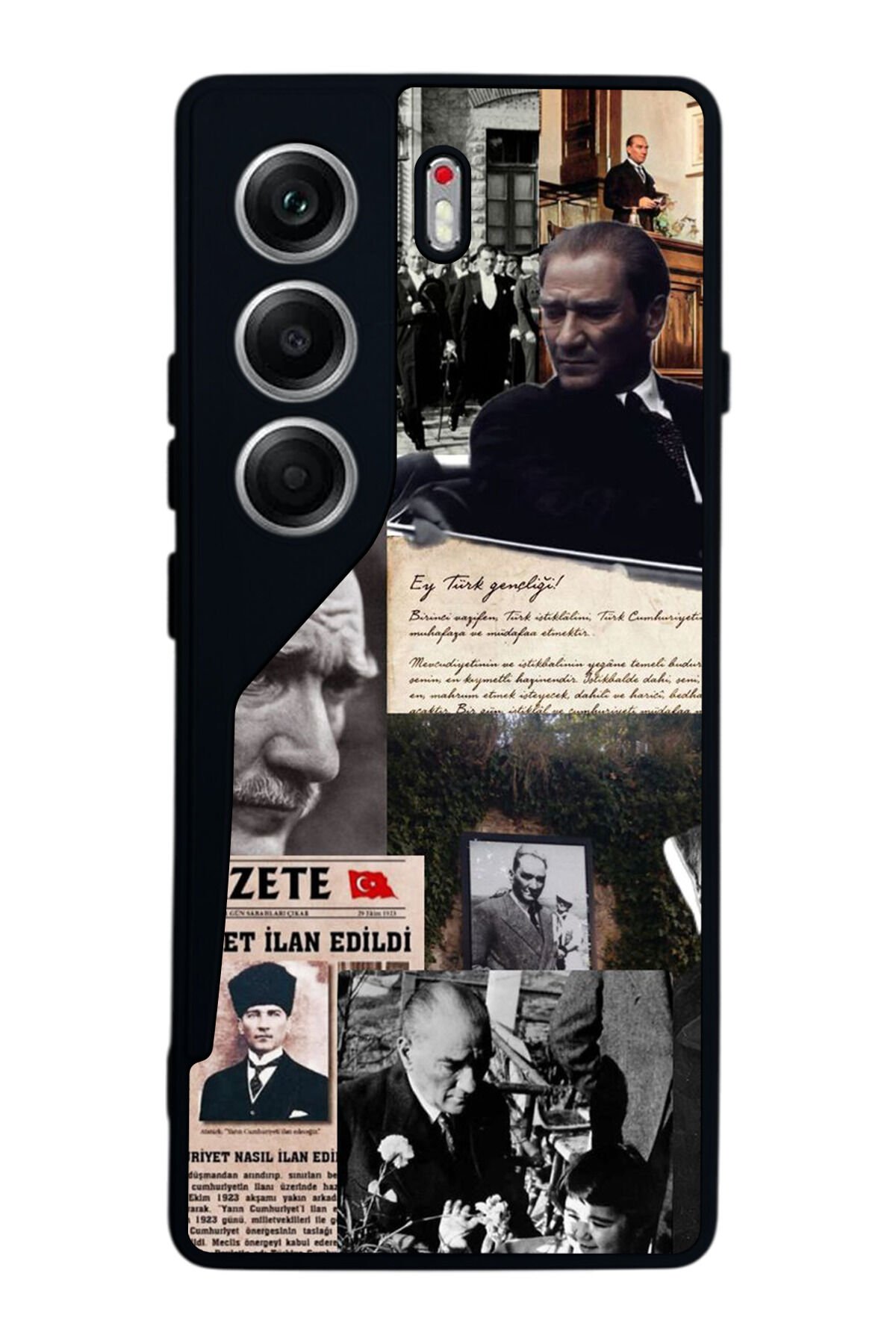 Tecno Camon 40 Uyumlu Mustafa Kemal Ataturk Tasarımlı Glossy Premium Kılıf