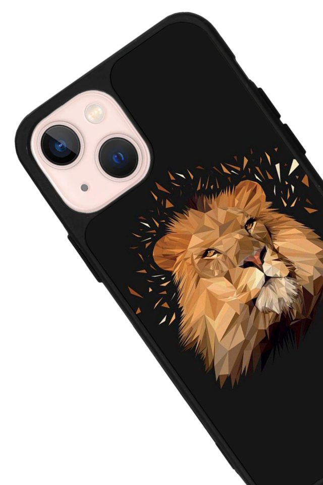 iPhone 13/14 Uyumlu Aslan Tasarımlı Glossy Premium Kılıf