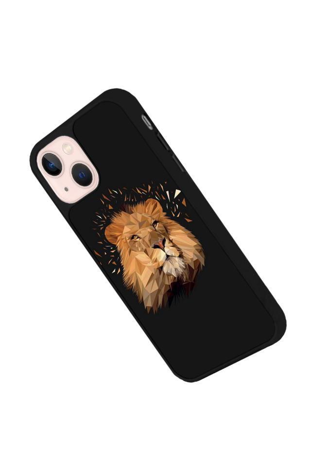 iPhone 13/14 Uyumlu Aslan Tasarımlı Glossy Premium Kılıf