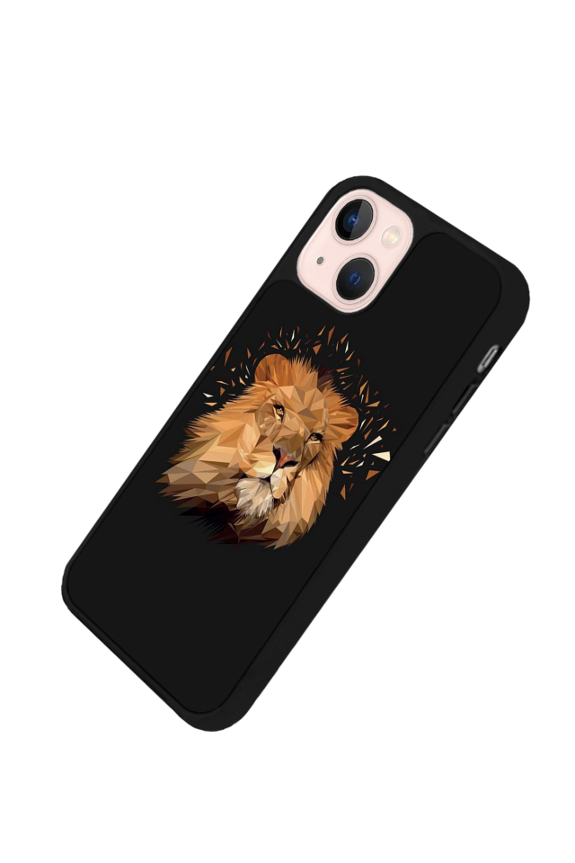 iPhone 13/14 Uyumlu Aslan Tasarımlı Glossy Premium Kılıf