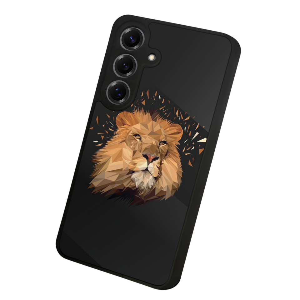 Samsung Galaxy S25 Uyumlu Aslan Tasarımlı Glossy Premium Kılıf