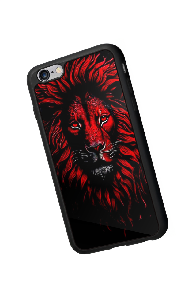 iPhone 6s Plus Uyumlu Aslan Tasarımlı Glossy Premium Kılıf