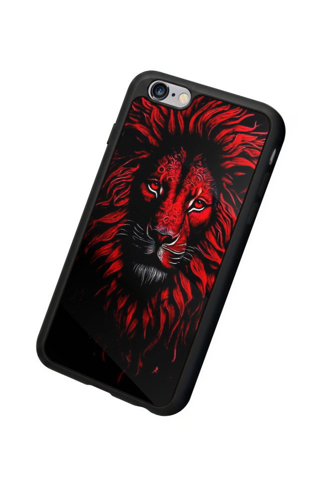 iPhone 6s Plus Uyumlu Aslan Tasarımlı Glossy Premium Kılıf