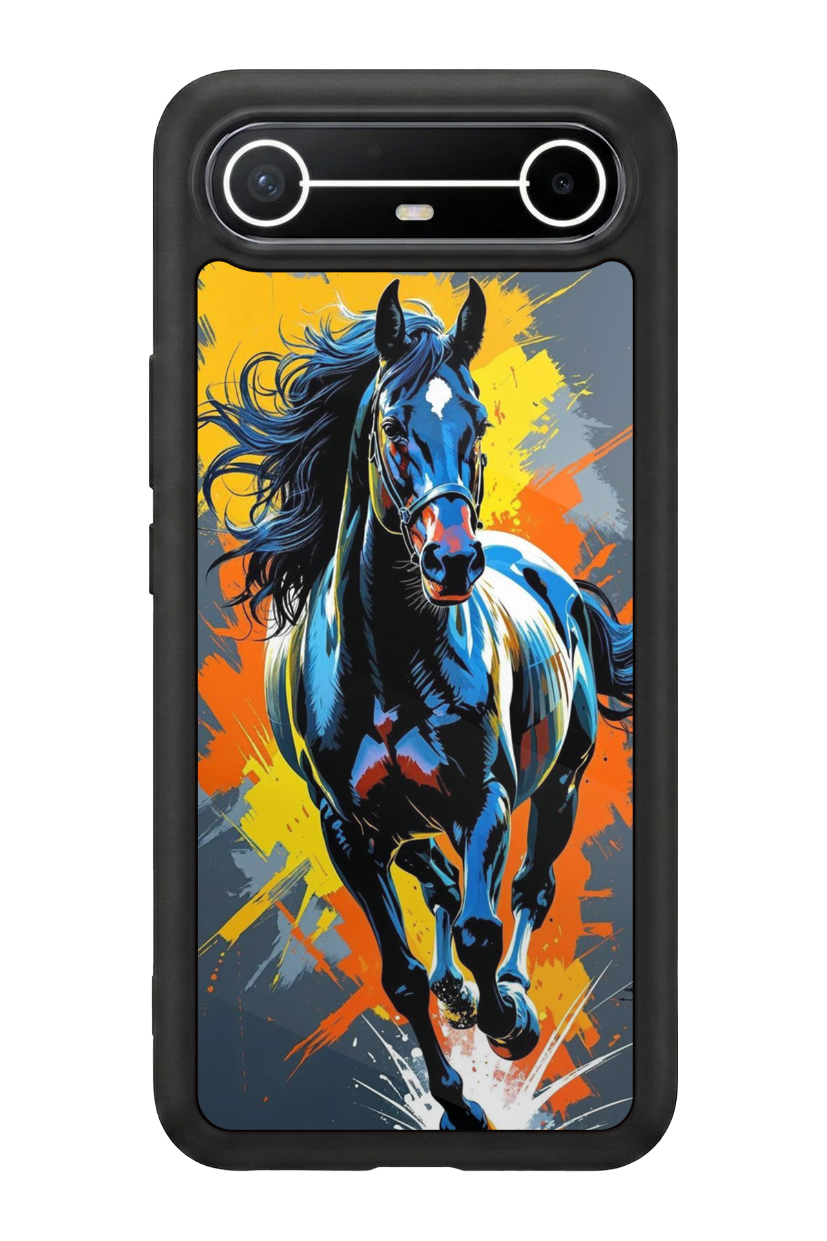 Tecno Spark Slim 5G Uyumlu At Horse Tasarımlı Glossy Premium Kılıf