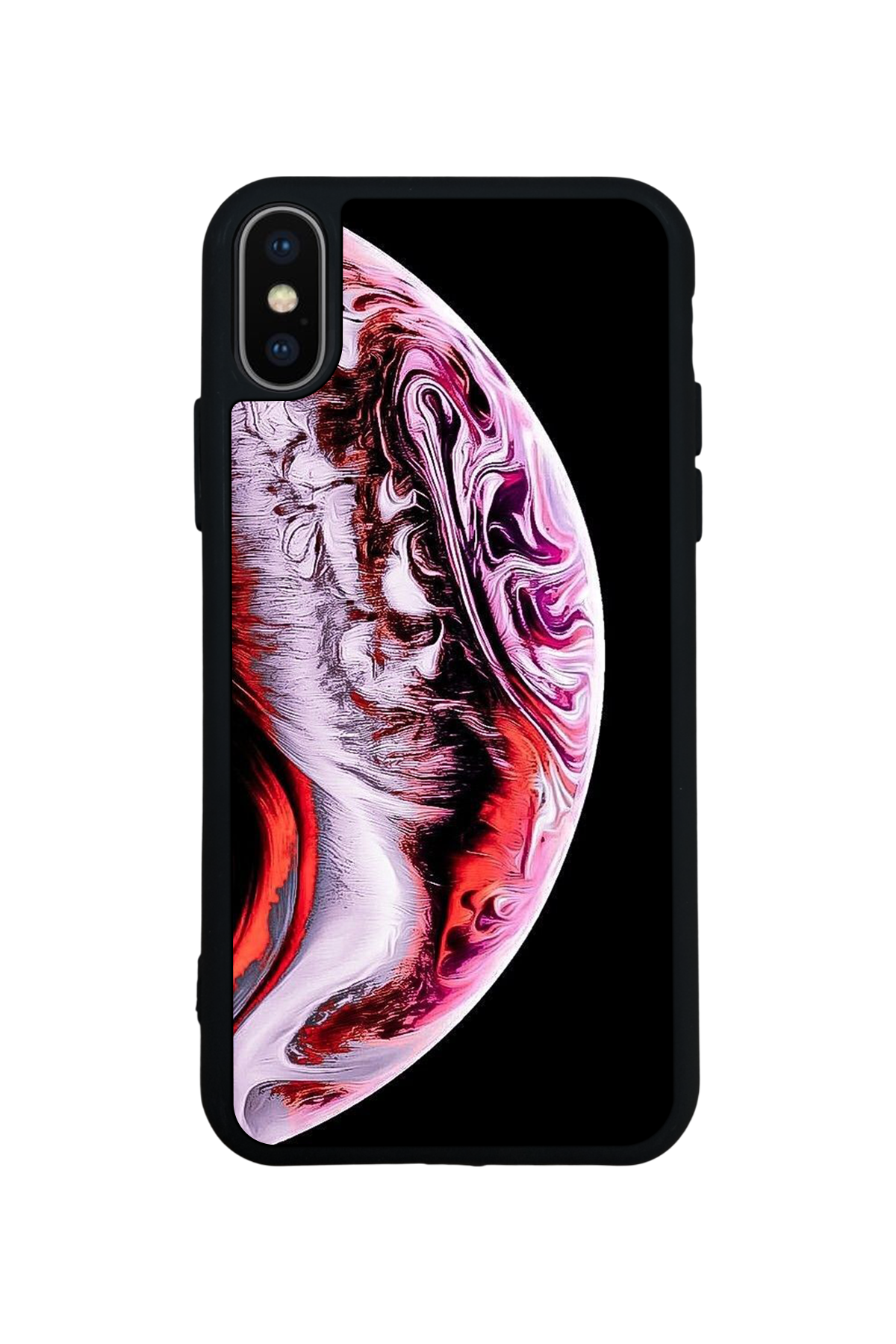 iPhone X/ XS Uyumlu Ay Tasarımlı Glossy Premium Kılıf