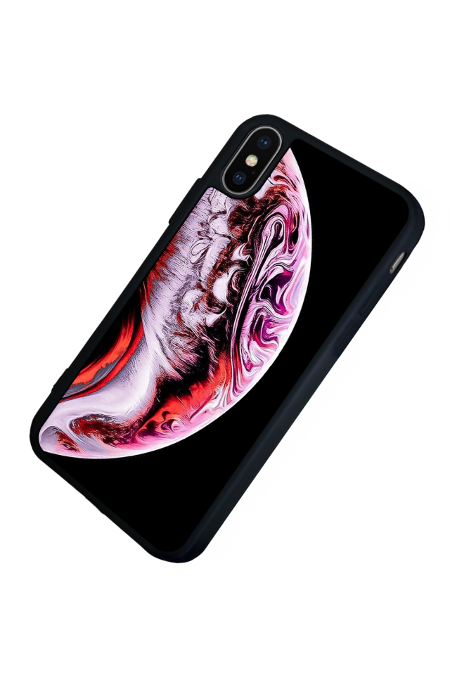 iPhone X/ XS Uyumlu Ay Tasarımlı Glossy Premium Kılıf