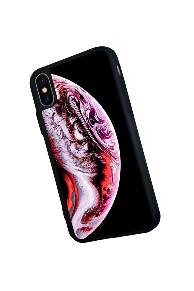iPhone X/ XS Uyumlu Ay Tasarımlı Glossy Premium Kılıf