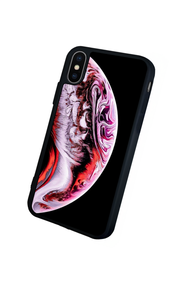 iPhone X/ XS Uyumlu Ay Tasarımlı Glossy Premium Kılıf