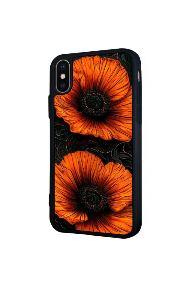 iPhone XS Max Uyumlu Botanik Tasarımlı Glossy Premium Kılıf