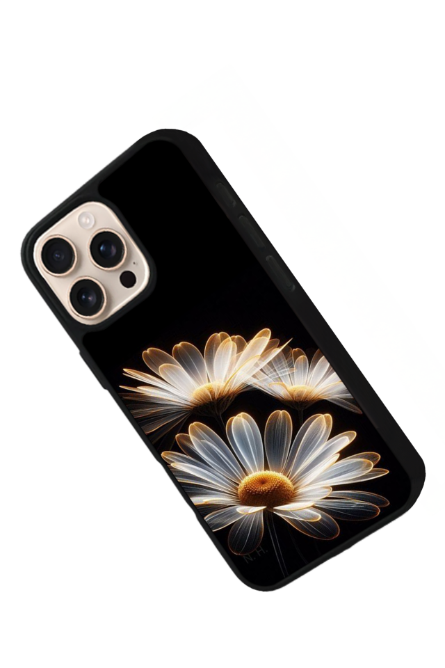 iPhone 16 Pro Max Uyumlu Cicek Tasarımlı Glossy Premium Kılıf