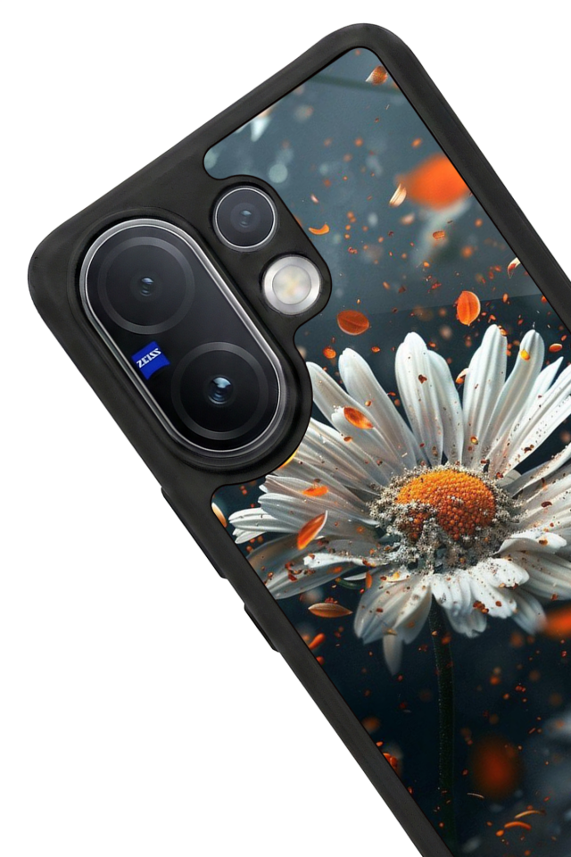 Vivo V60 Uyumlu Cicek Tasarımlı Glossy Premium Kılıf