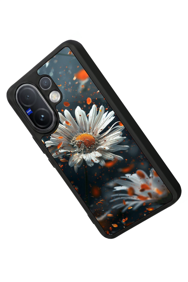 Vivo V60 Uyumlu Cicek Tasarımlı Glossy Premium Kılıf