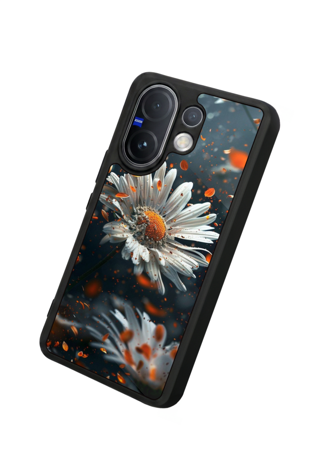 Vivo V60 Uyumlu Cicek Tasarımlı Glossy Premium Kılıf