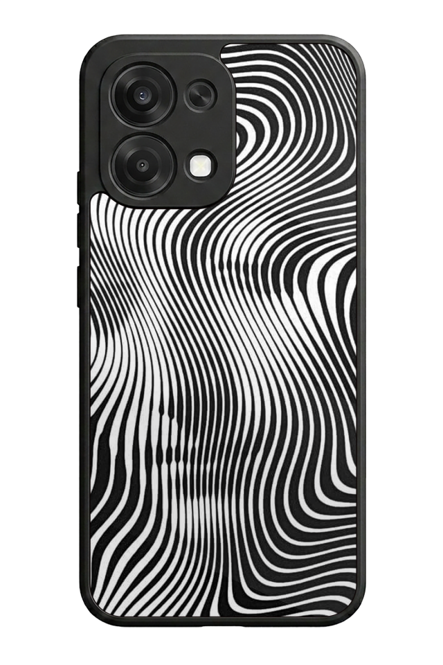 Oppo A6 Pro Uyumlu Çizgi Sanatı Tasarımlı Glossy Premium Kılıf