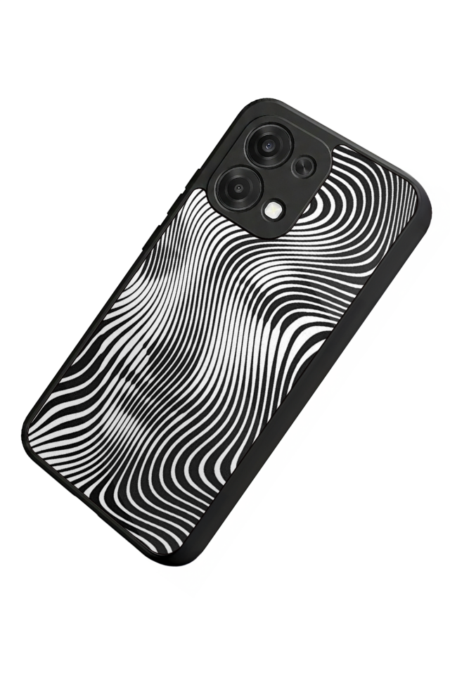 Oppo A6 Pro Uyumlu Çizgi Sanatı Tasarımlı Glossy Premium Kılıf