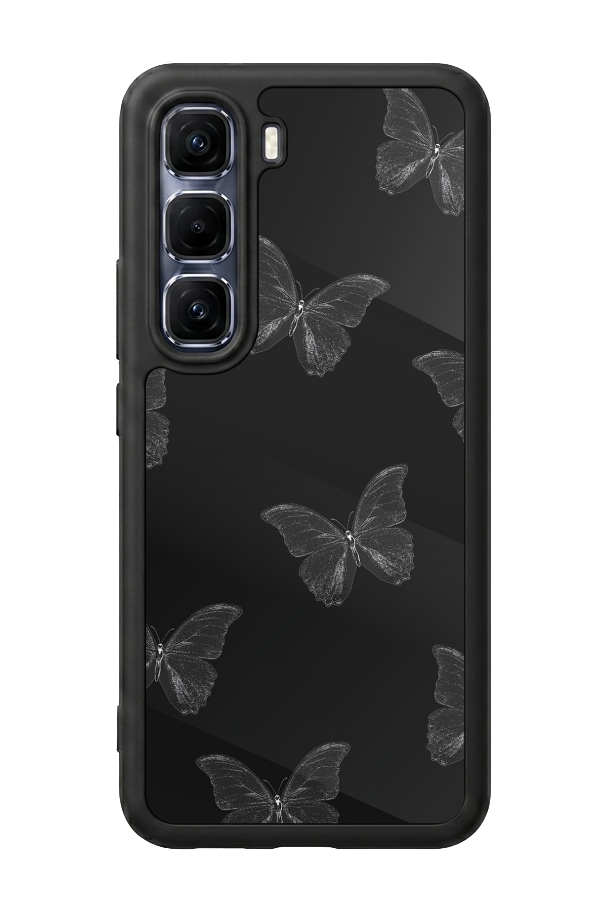 Infinix Hot 60 Pro Plus Uyumlu Kelebek Tasarımlı Glossy Premium Kılıf