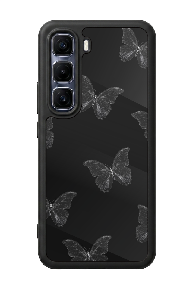 Infinix Hot 60 Pro Plus Uyumlu Kelebek Tasarımlı Glossy Premium Kılıf