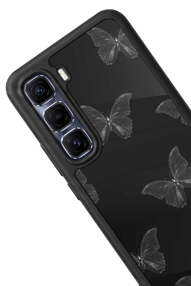 Infinix Hot 60 Pro Plus Uyumlu Kelebek Tasarımlı Glossy Premium Kılıf