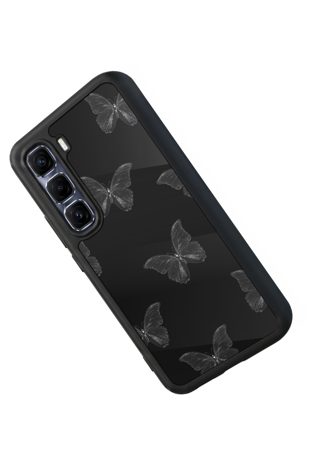 Infinix Hot 60 Pro Plus Uyumlu Kelebek Tasarımlı Glossy Premium Kılıf