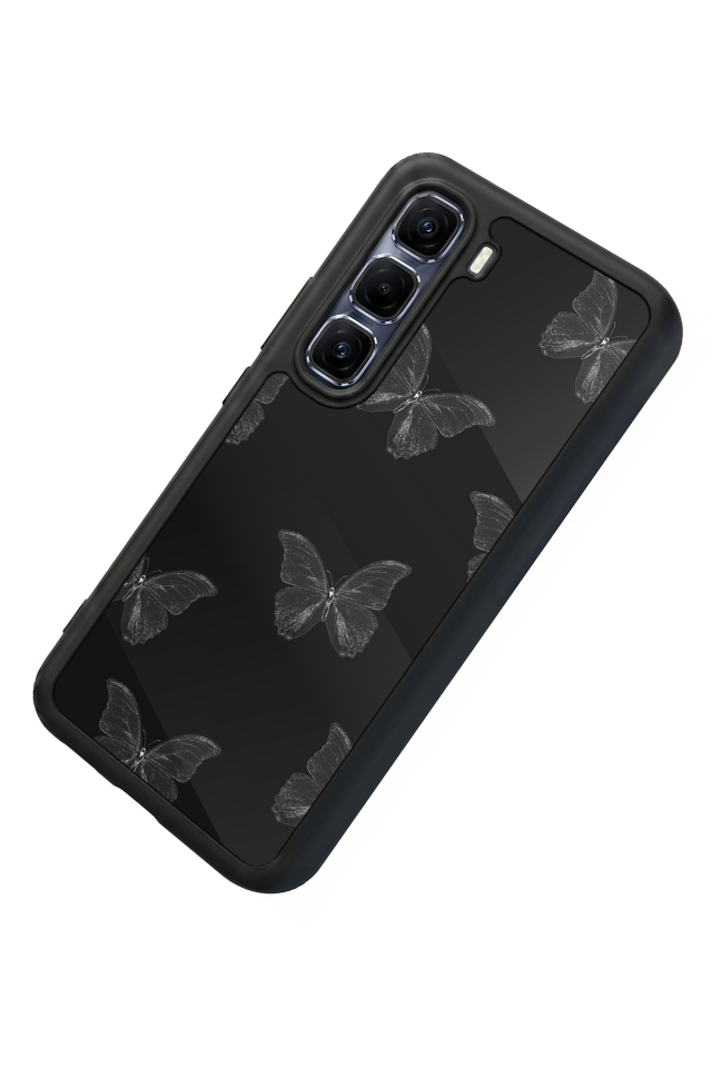 Infinix Hot 60 Pro Plus Uyumlu Kelebek Tasarımlı Glossy Premium Kılıf