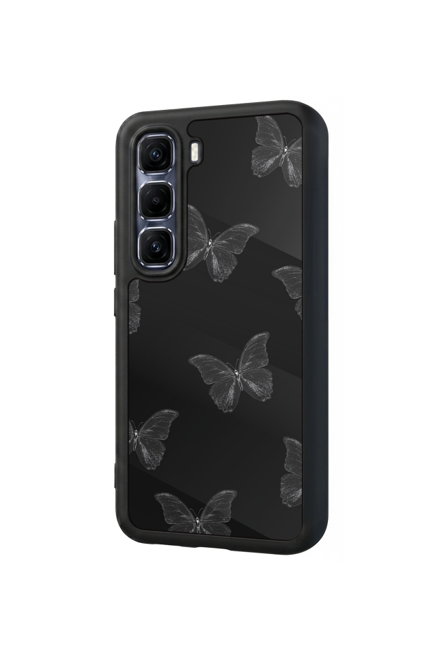 Infinix Hot 60 Pro Plus Uyumlu Kelebek Tasarımlı Glossy Premium Kılıf