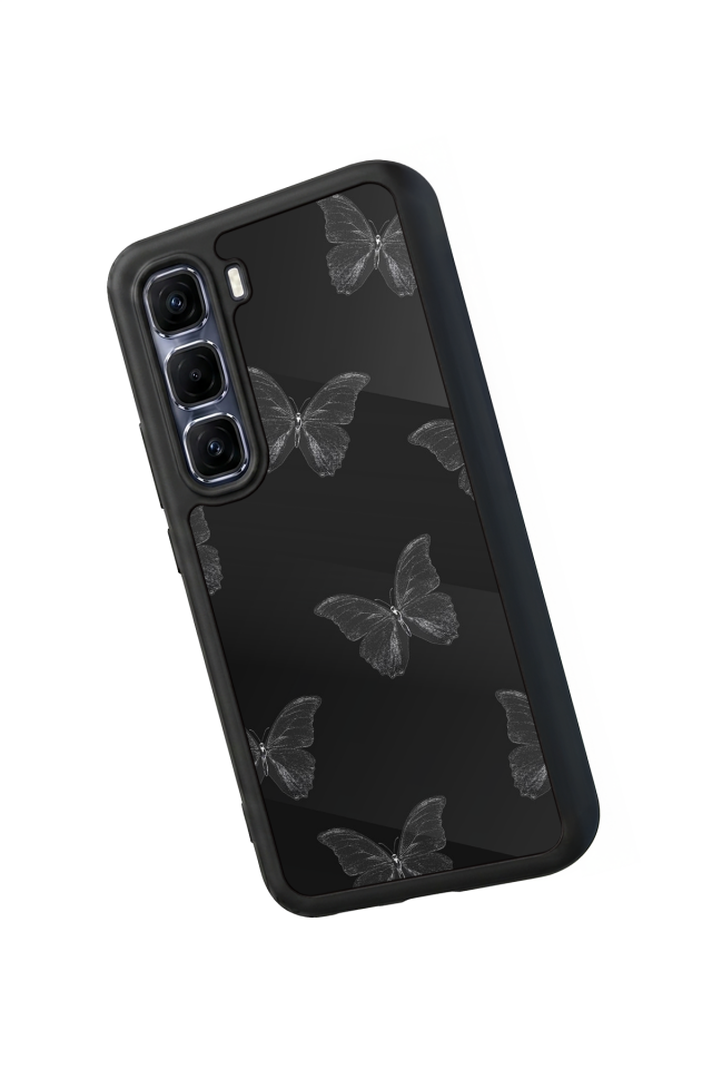Infinix Hot 60 Pro Plus Uyumlu Kelebek Tasarımlı Glossy Premium Kılıf