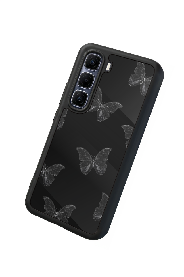 Infinix Hot 60 Pro Plus Uyumlu Kelebek Tasarımlı Glossy Premium Kılıf
