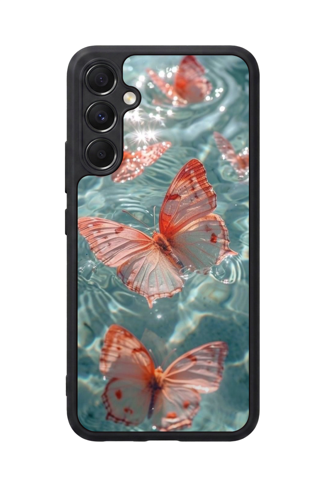 Samsung Galaxy A34 Uyumlu Kelebek Tasarımlı Glossy Premium Kılıf