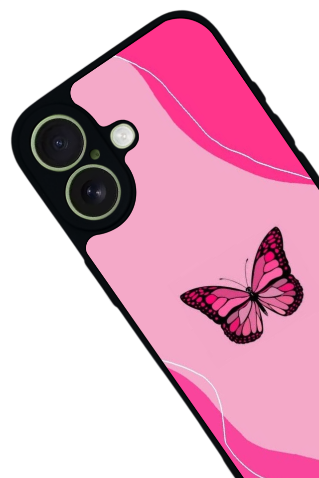 iPhone 17 Uyumlu Kelebek Tasarımlı Glossy Premium Kılıf