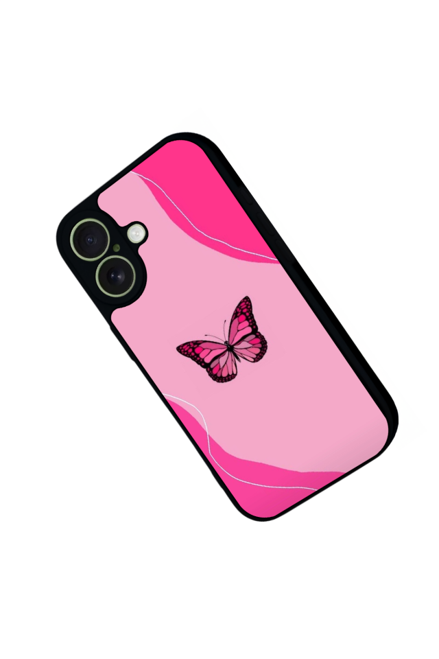 iPhone 17 Uyumlu Kelebek Tasarımlı Glossy Premium Kılıf