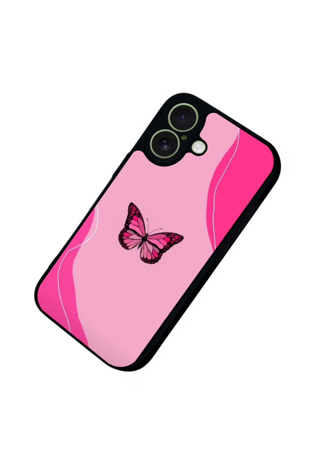 iPhone 17 Uyumlu Kelebek Tasarımlı Glossy Premium Kılıf