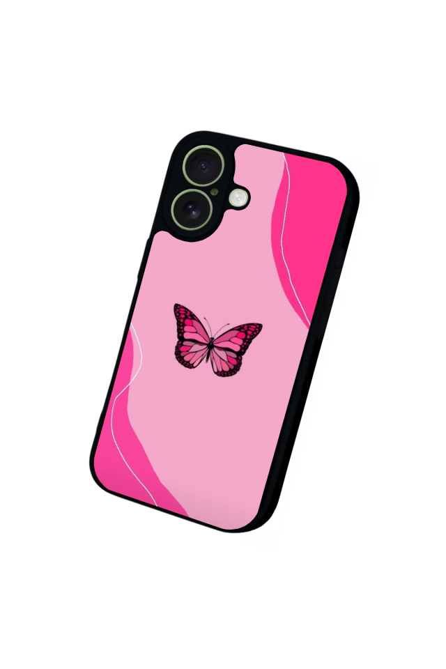 iPhone 17 Uyumlu Kelebek Tasarımlı Glossy Premium Kılıf