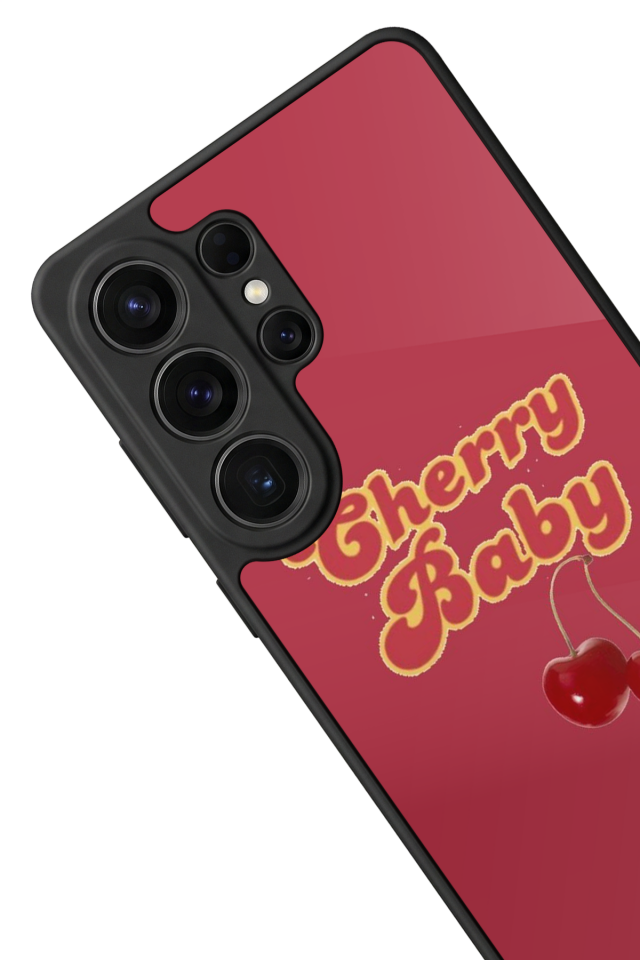 Samsung Galaxy S26 Ultra Uyumlu Kiraz Tasarımlı Glossy Premium Kılıf