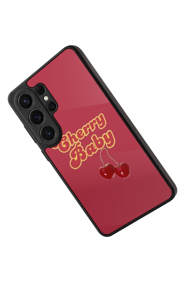 Samsung Galaxy S26 Ultra Uyumlu Kiraz Tasarımlı Glossy Premium Kılıf