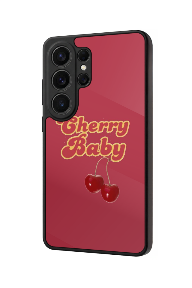 Samsung Galaxy S26 Ultra Uyumlu Kiraz Tasarımlı Glossy Premium Kılıf