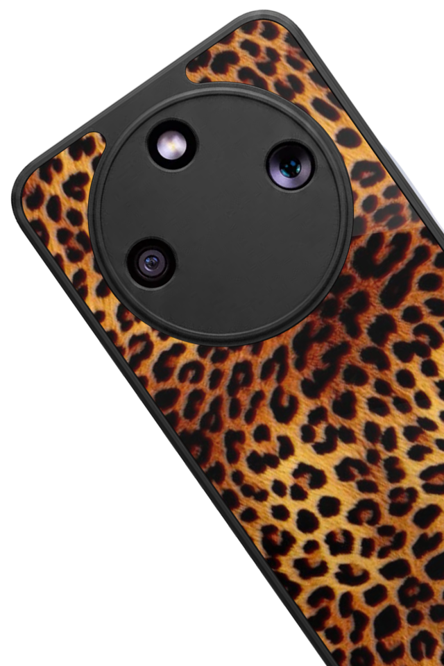 Honor Magic 8 Lite Uyumlu Leopar Tasarımlı Glossy Premium Kılıf