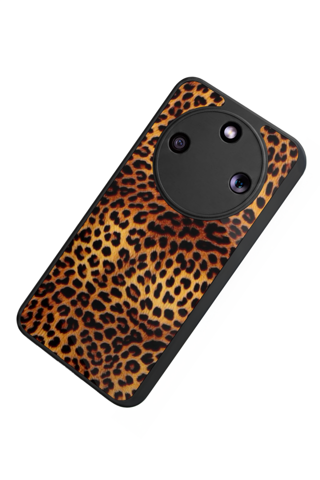 Honor Magic 8 Lite Uyumlu Leopar Tasarımlı Glossy Premium Kılıf