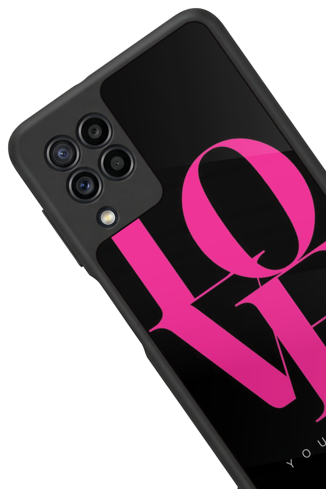 Samsung Galaxy M22 Uyumlu Love Tasarımlı Glossy Premium Kılıf