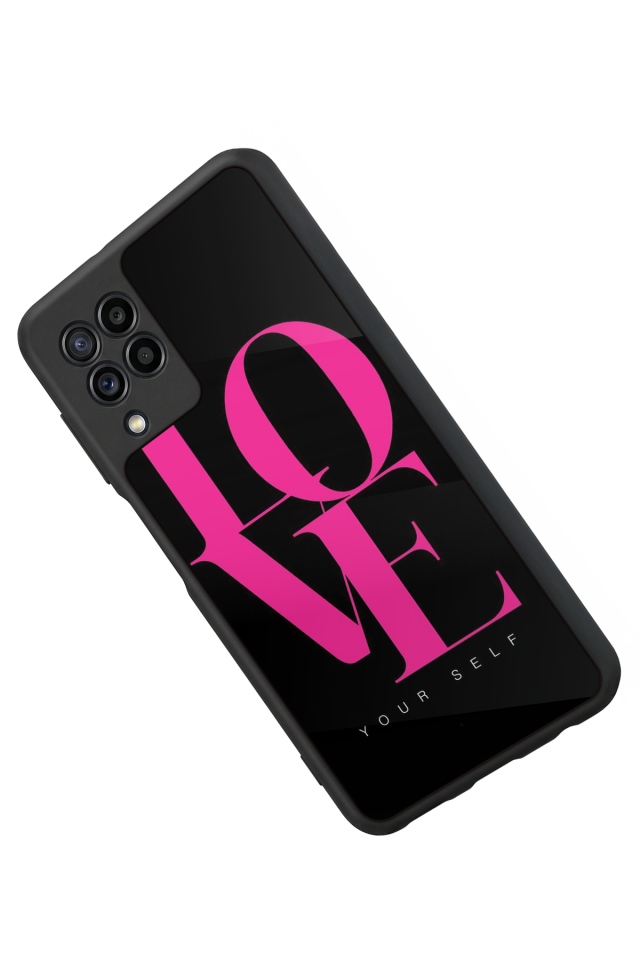 Samsung Galaxy M22 Uyumlu Love Tasarımlı Glossy Premium Kılıf